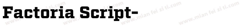 Factoria Script字体转换